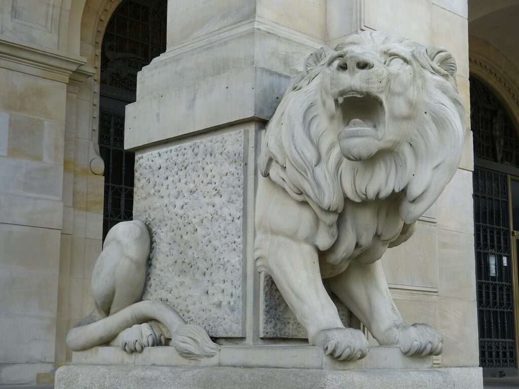 lion, sculpture, statue