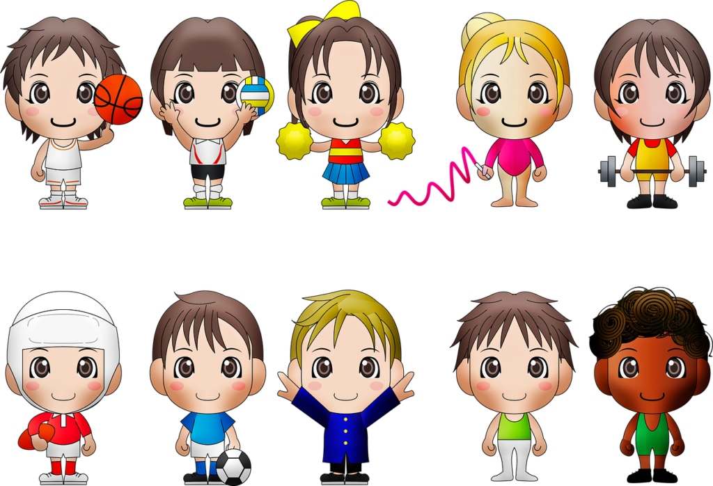 chibi kids, sports, chibi-4156789.jpg