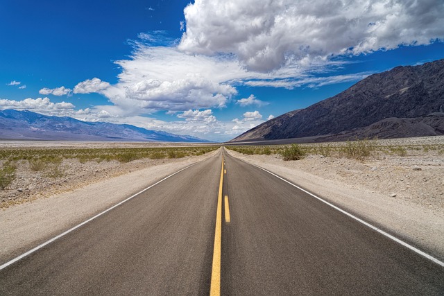 death valley, road, landscape, desert, nature, dry, panorama, away, movement, travel, clouds, sky, mountains, road, road, road, road, road